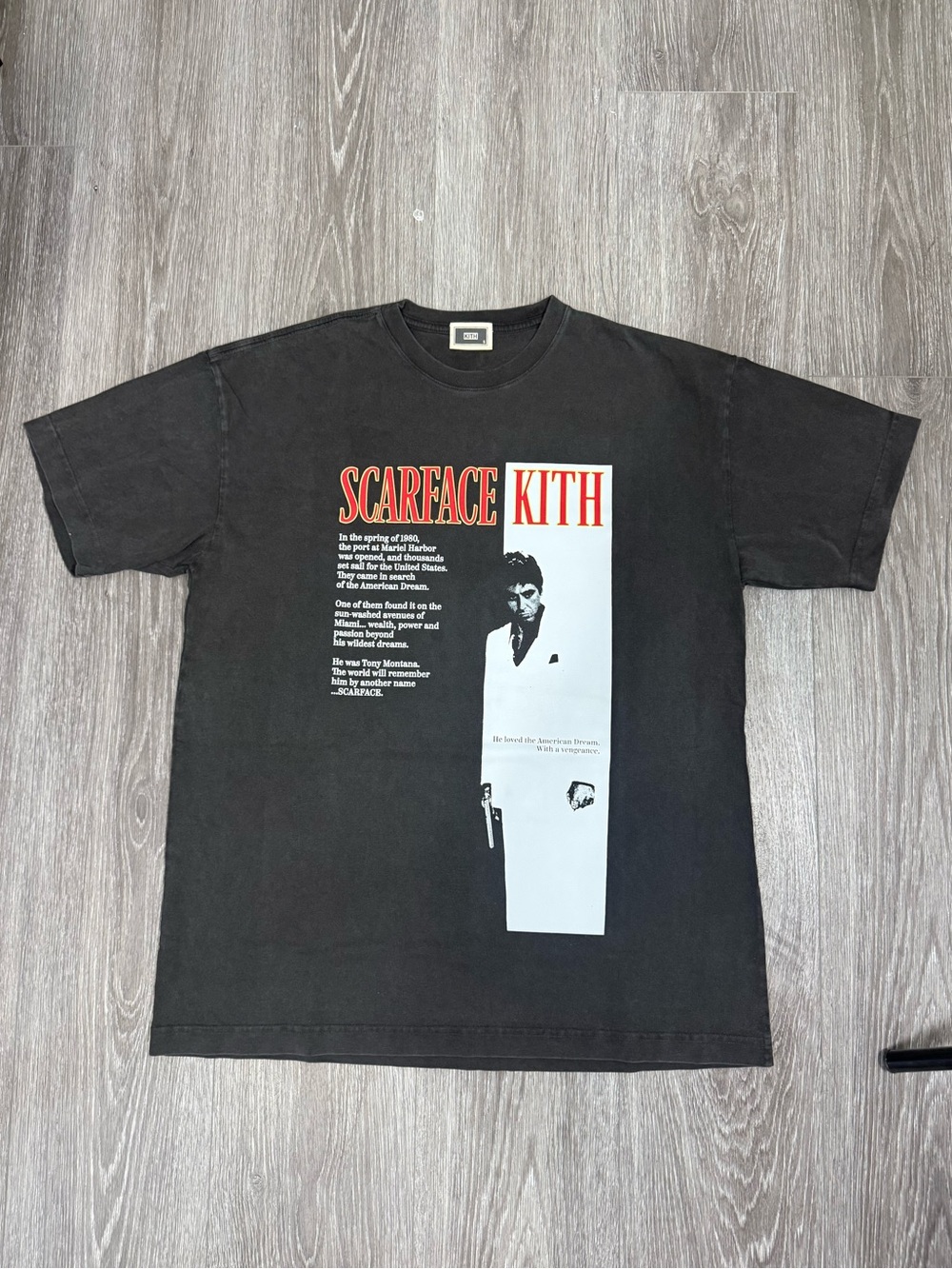 Kith x Scarface Film Poster Vintage Tee - Black - Size S